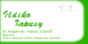 ildiko kapusy business card